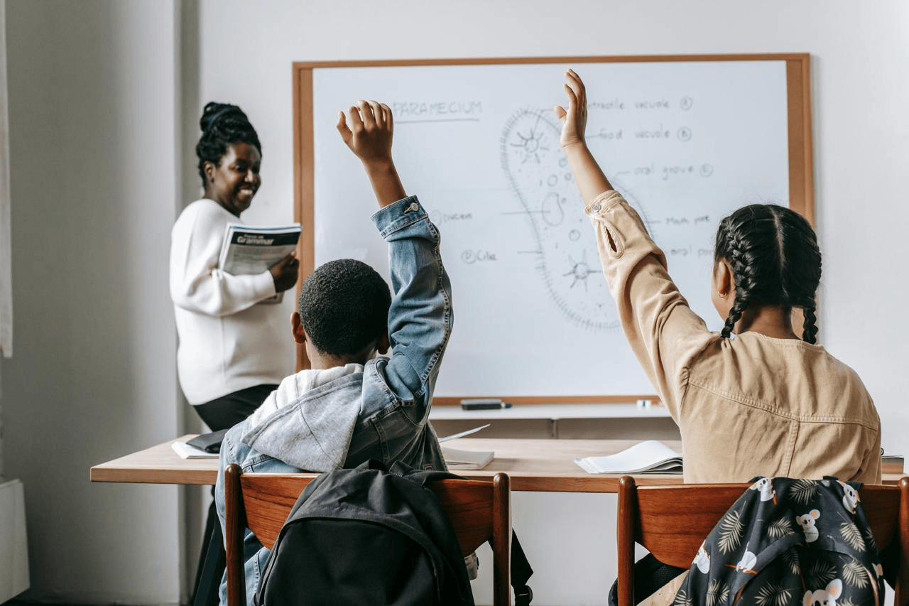 Students at Lev Learning Hub Centre